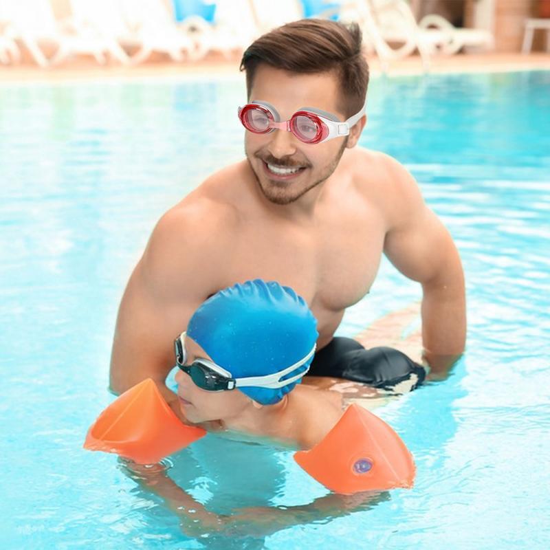 Óculos de natação de silicone impermeável, lentes anti-fog e anti-UV, HD, ajustável, homens e mulheres, adulto, novo