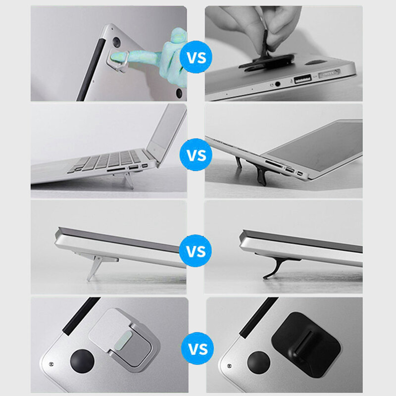 Penyangga Laptop untuk Keyboard Komputer, Dudukan Laptop Mini Portabel untuk Macbook Huawei Xiaomi Notebook Dukungan Aluminium
