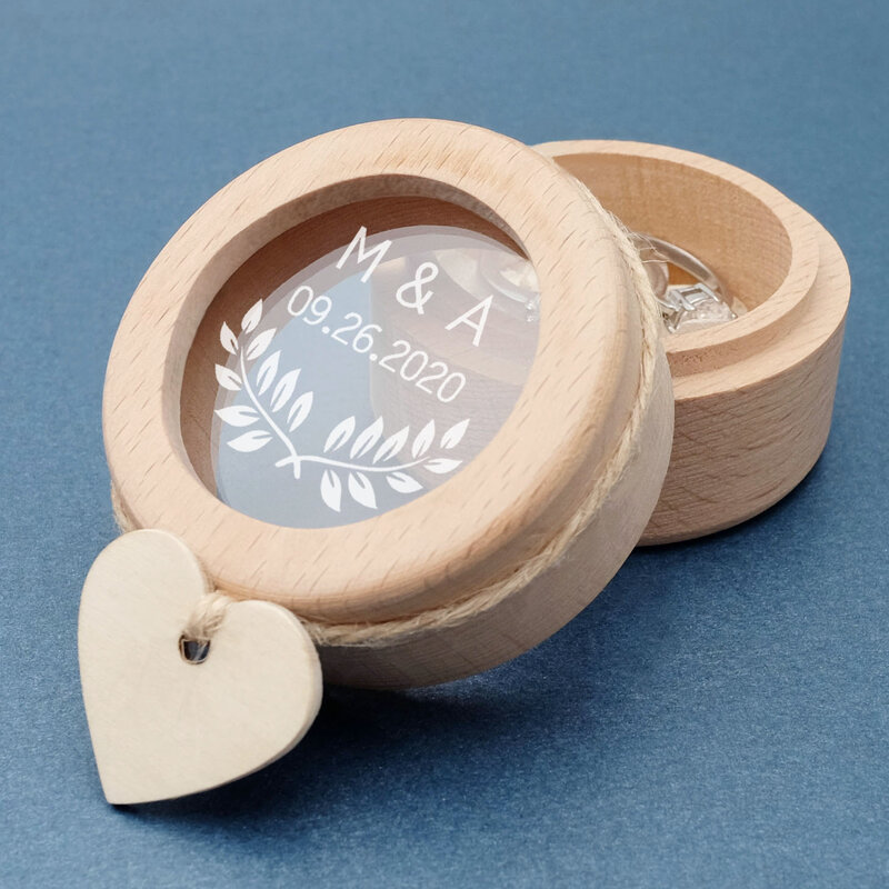 Caixa de anel de casamento caixa de anel de madeira personalizada caixa de anel de noivado caixa de anel de casamento personalizado