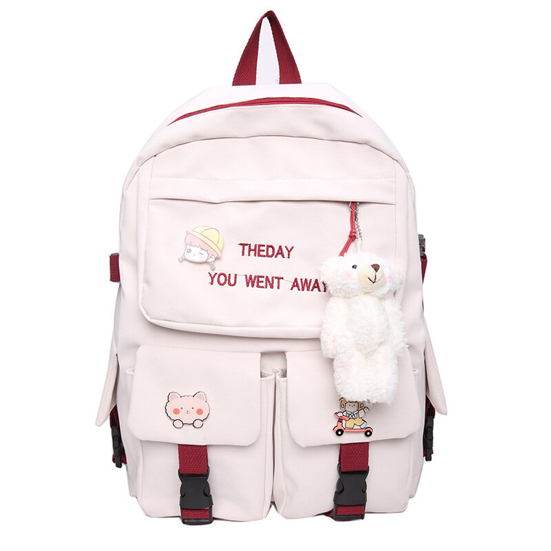 New fashion style minimalist forest style women's backpack nylon large capacity college backpack cute girl travel backpack