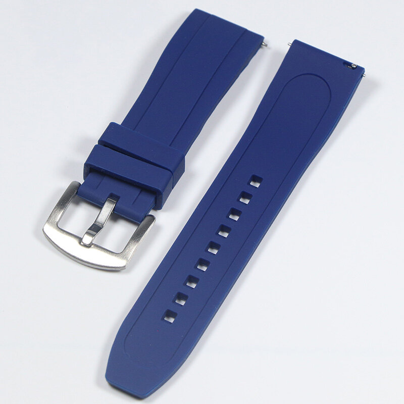 Correa de silicona para reloj inteligente, correa de reloj de 20mm y 22mm con hebilla de acero, accesorios de goma