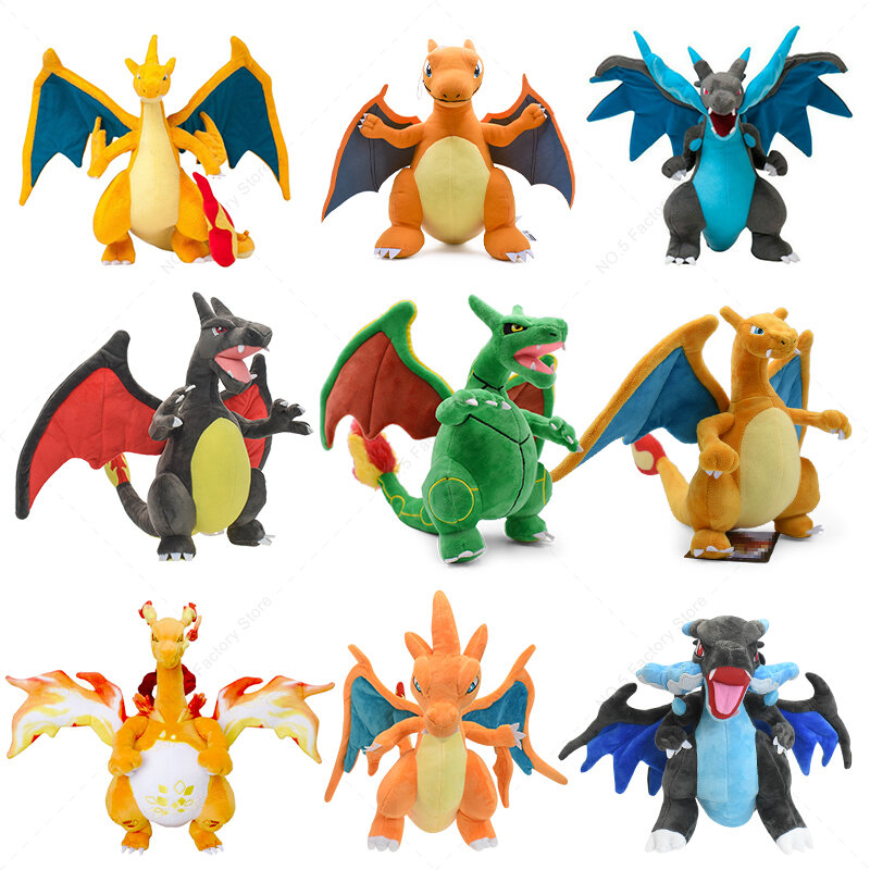 18 stili lucidi Charizard giocattoli di peluche Pokemon Mega Evolution X & Y Charizard animali di peluche morbidi bambola giocattolo regalo per bambini bambini