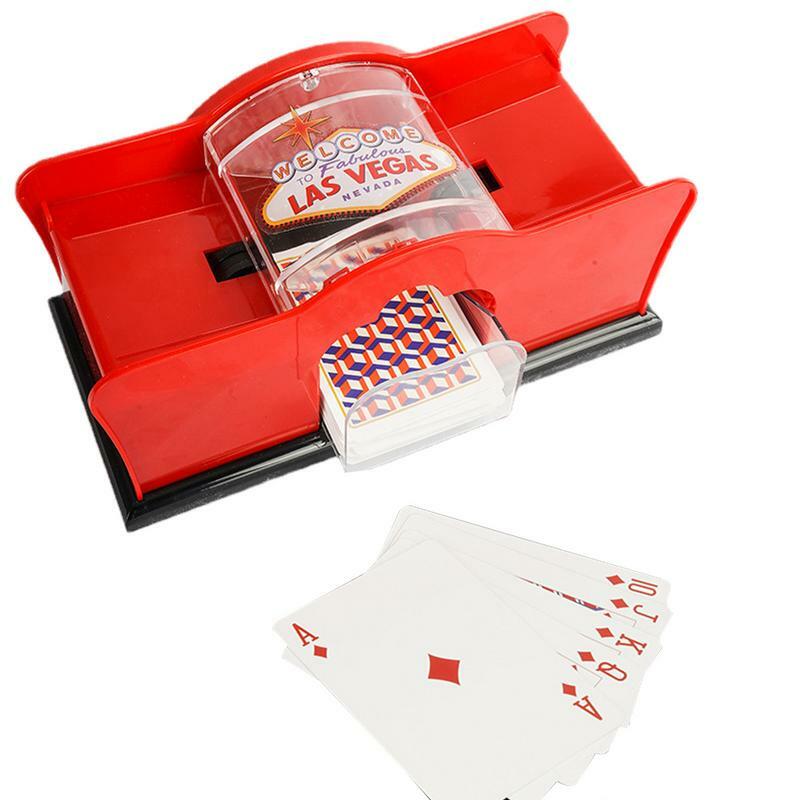 HOT Manual Card Shuffler Poker Shuffle Machine For Cards 2 Decks Of Card Holder Easy Hand Cranked System Casino Card Shuffler