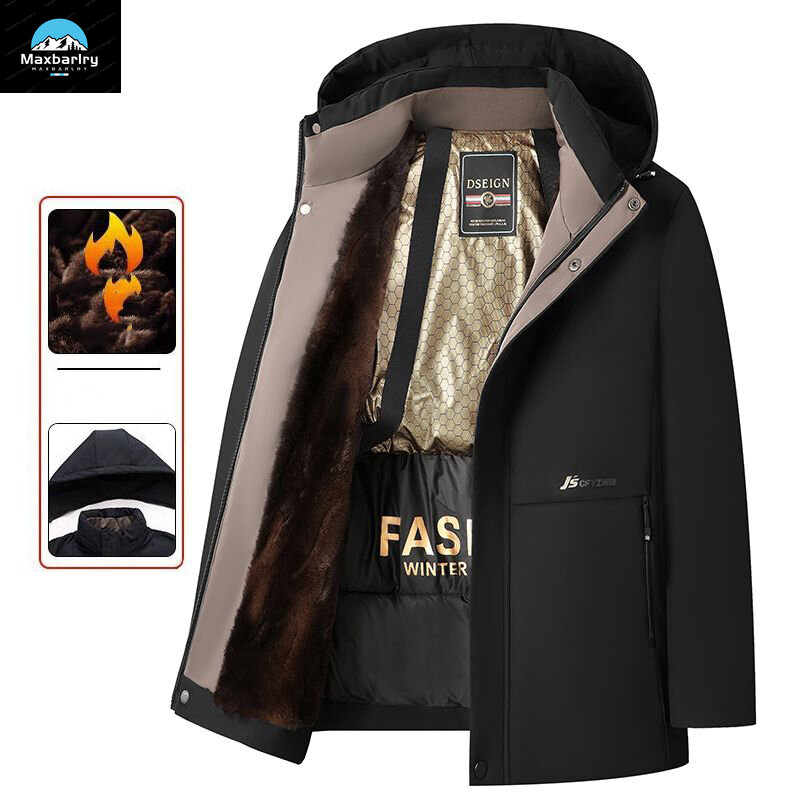 Parka hangat ventilasi untuk pria, jaket musim dingin katun berkemah tahan dingin tahan angin Graphene Hiking hangat untuk pria
