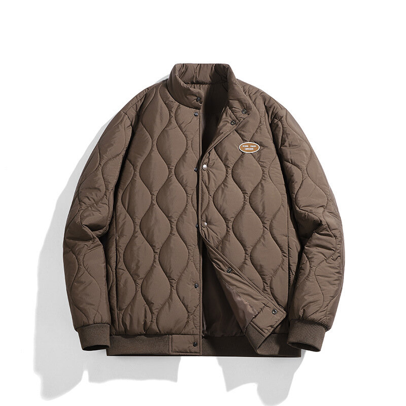 Marca japonesa masculina solta espessa puffer jaqueta, algodão casual acolchoado roupas, parka de inverno quente, marca masculina