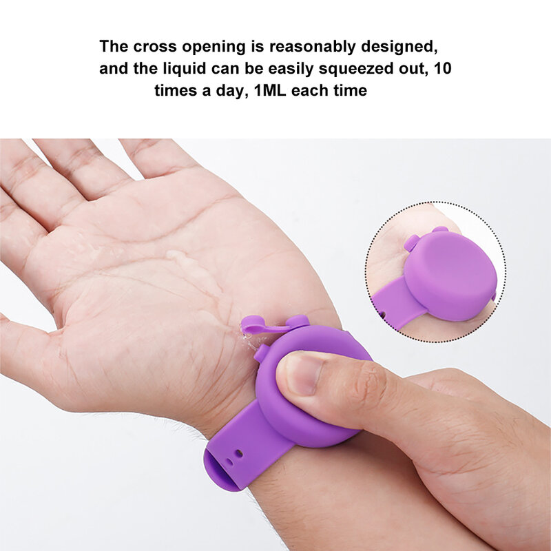 Portable Disinfection Wristband For Outdoor Silicone Sanitizer Disinfectant Bracelet With Dispenser Alcohol Disinfection Anytime