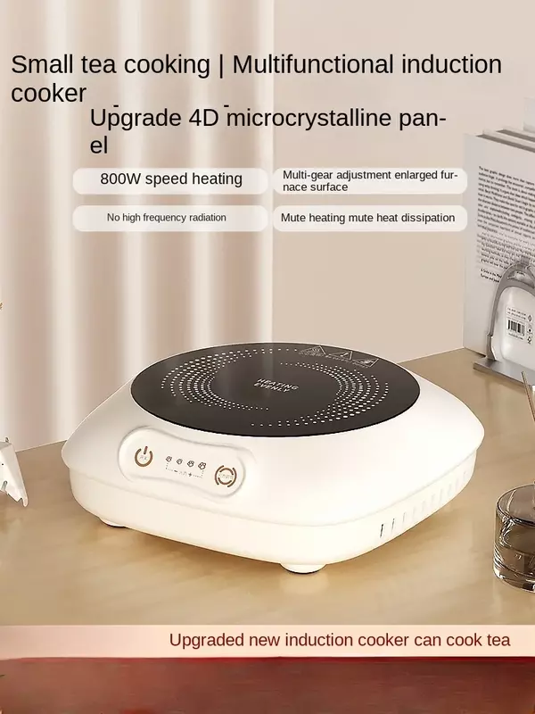 Fogão de indução pequeno Mini fogão elétrico de cerâmica Máquina de chá Chaleira de água para uso doméstico pequeno Fogão elétrico Panela quente