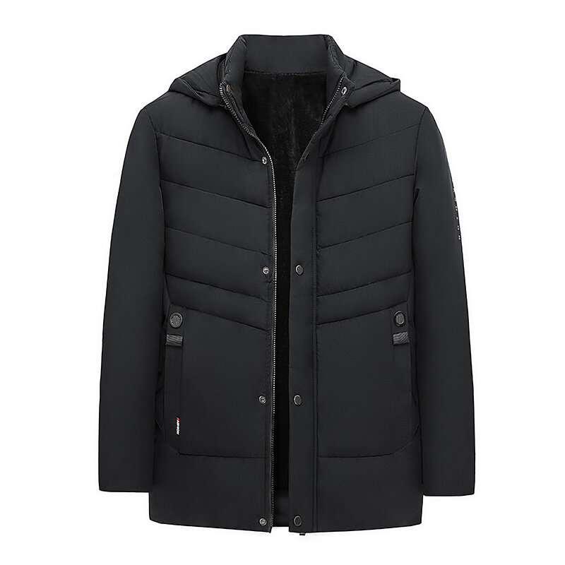 남성용 긴 따뜻한 재킷, 두꺼운 플리스 파카, 2023 스탠드 칼라, 단색 캐주얼 파카, 여성 패션, 새로운 스트리트웨어, 겨울