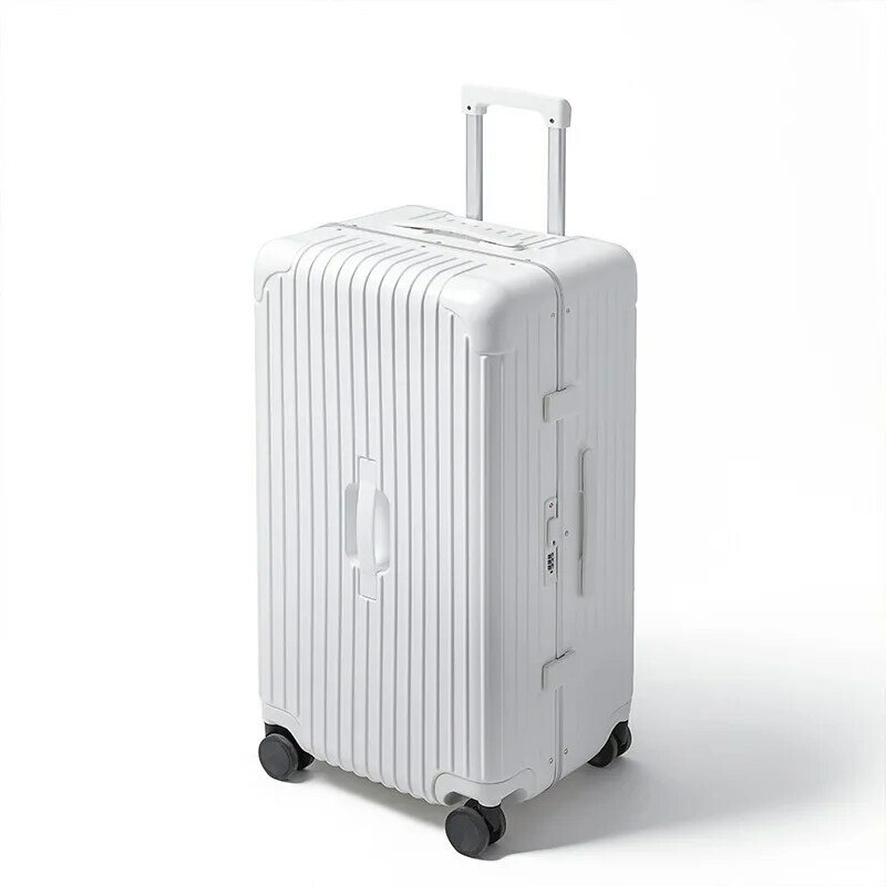 PLUENLI-Valise à roulettes avec cadre en aluminium pour femme, bagage épaissi, boîte à mot de passe, grande capacité, valise d'embarquement