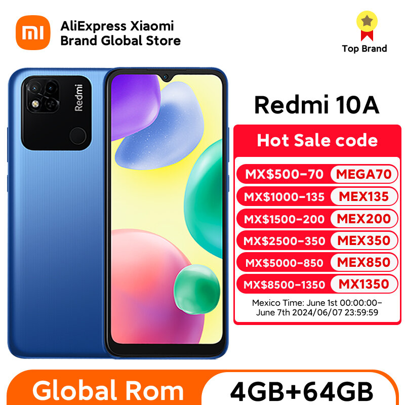 Xiaomi Redmi 10A 2GB 32GB/3GB 64GB oryginalna wersja globalna Smartphone MTK Helio G25 6.53 "5000mAh kamera 10W szybkie ładowanie