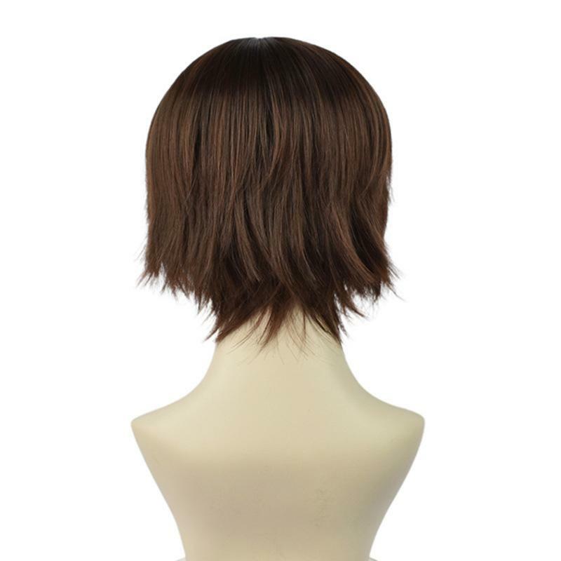 Anime Cosplay Costume Wigs Kawaii Japanese Style Periwig Brown Short Simulate Hair Adult Accessories Halloween Cos Props