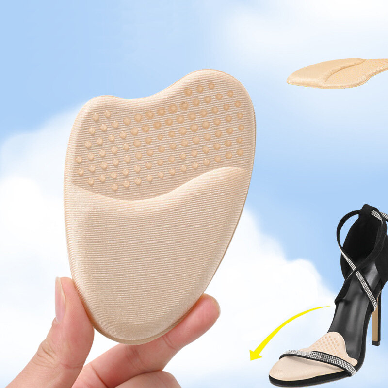 1 paio di cuscinetti per avampiede per le donne tacchi alti inserto per alleviare il dolore antiscivolo mezze solette cuscino per il piede anteriore cura del piede sottopiede per scarpe