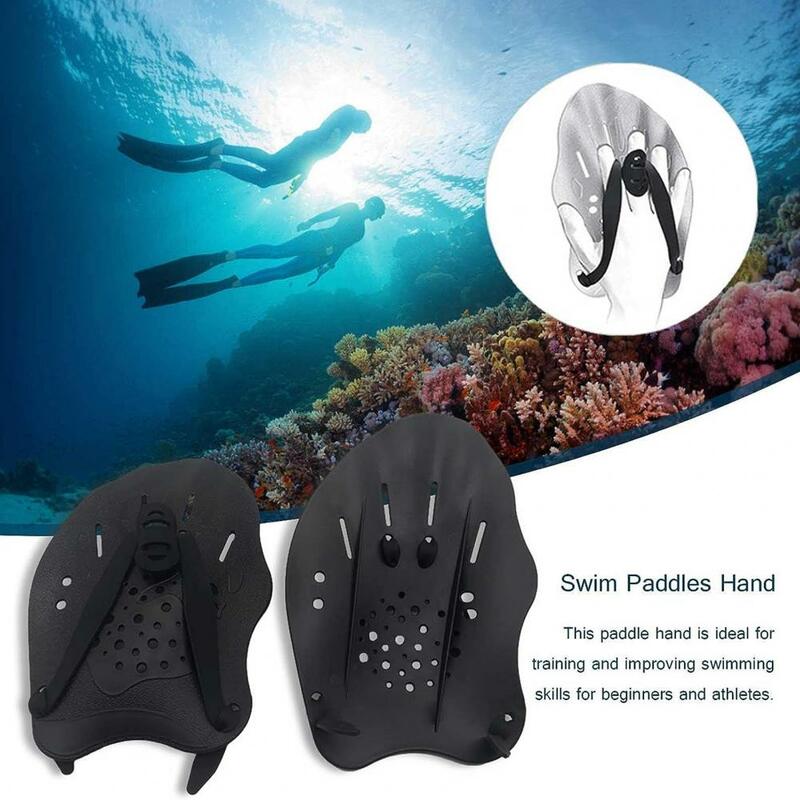 Swim Hand Paddles Swim Training Hand Paddles for Children Adults Lightweight Adjustable Straps No Odor Swimming for Performance