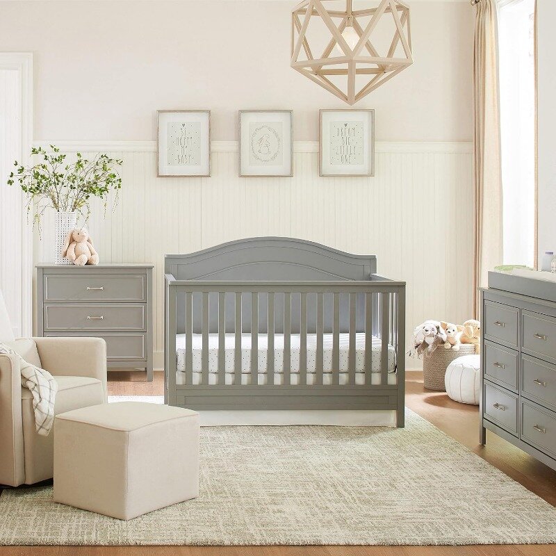 다빈치 찰리 그린가드 골드 인증 컨버터블 유아용 침대, 다양한 색상 사용 가능, 4 인 1