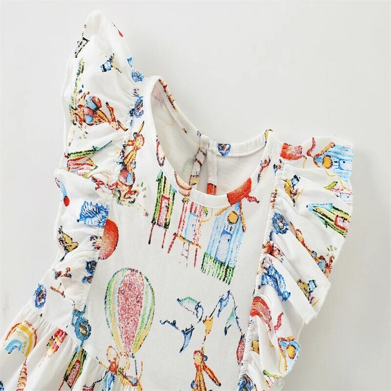 Jumping Meters-T-shirt imprimé animaux pour filles, vêtements pour enfants, t-shirts bébé, jolis t-shirts à la mode, été, 2-7T