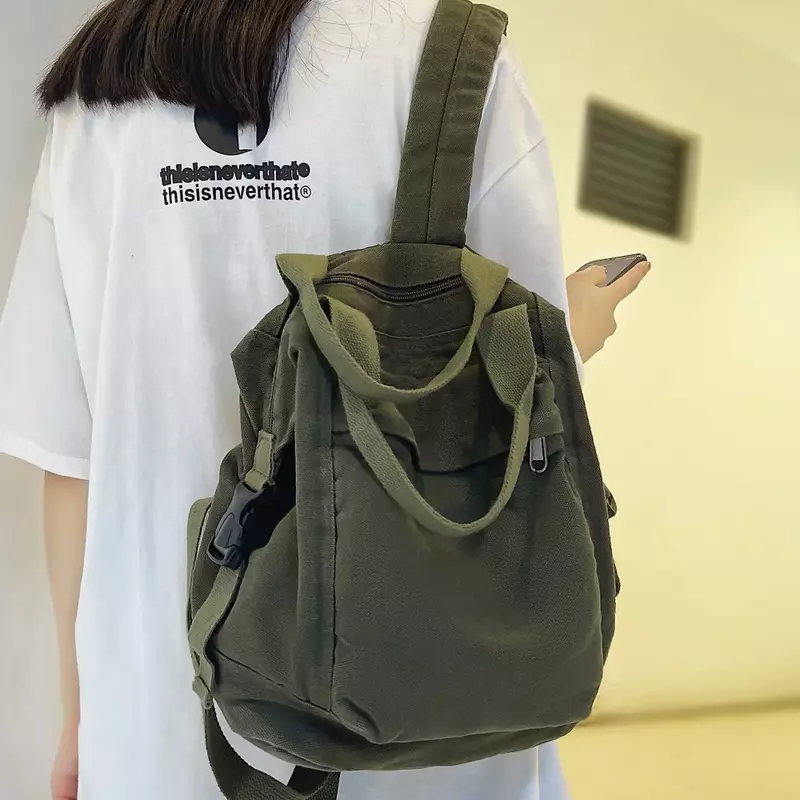 Bolso Harajuku para ordenador portátil para mujer, mochila Retro Para chica, bolso de estudiante de moda para adolescentes, bolso de tela para damas universitarias, lindo viaje