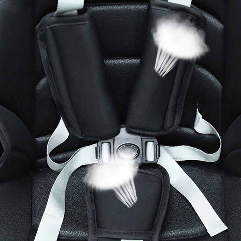 Almohadillas de seguridad para cinturón de seguridad de coche para bebé, fundas universales para correa de hombro para cochecito de bebé, cojín suave para cinturón de seguridad