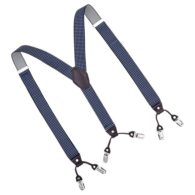 Casual Men Suspender 6 Clips Suspenders Adjustable for Belt Loops Supplies