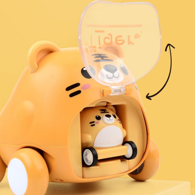 Montessori zabawka dla dziecka Cartoon Cars1 2 roku życia maluch urodziny zabawki prezentowe naciśnij samochód bezwładnościowy dla chłopców interaktywna zabawka dla dzieci Chil