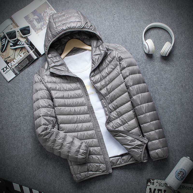 Inverno ultra leve para baixo jaqueta masculina moda curta com capuz jaqueta para baixo algodão quente vestuário casaco inverno jackets2022 novo