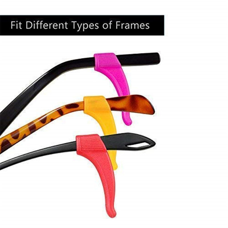 1/10 pares de soporte antideslizante de silicona de alta calidad para gafas, accesorios para niños/adultos, gancho para la oreja, tapones de punta de patilla para gafas deportivas