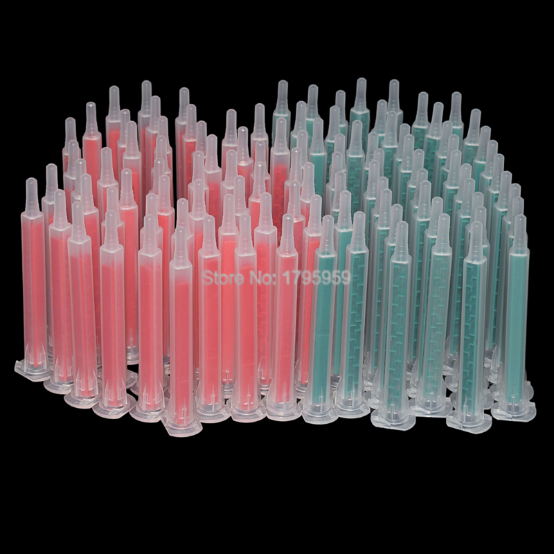 Epoxy Resin AB Glue Mixing Bicos, Misturador estático, tubo de mistura, dois cartuchos componentes, adesivos, 50ml, 1:1, 83mm, 50pcs