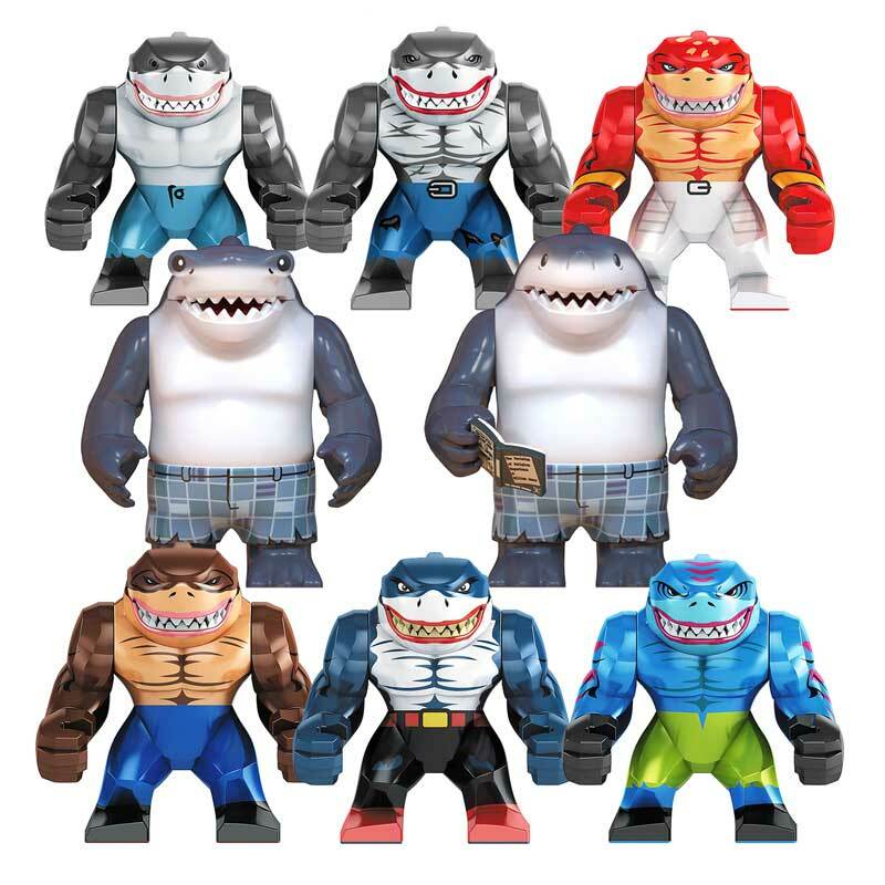 Bloques de construcción de tiburón grande KF6152 para niños, juguete de bloques de construcción de dibujos animados, modelo Ripster Jab Slammu, WM2423 WM2424