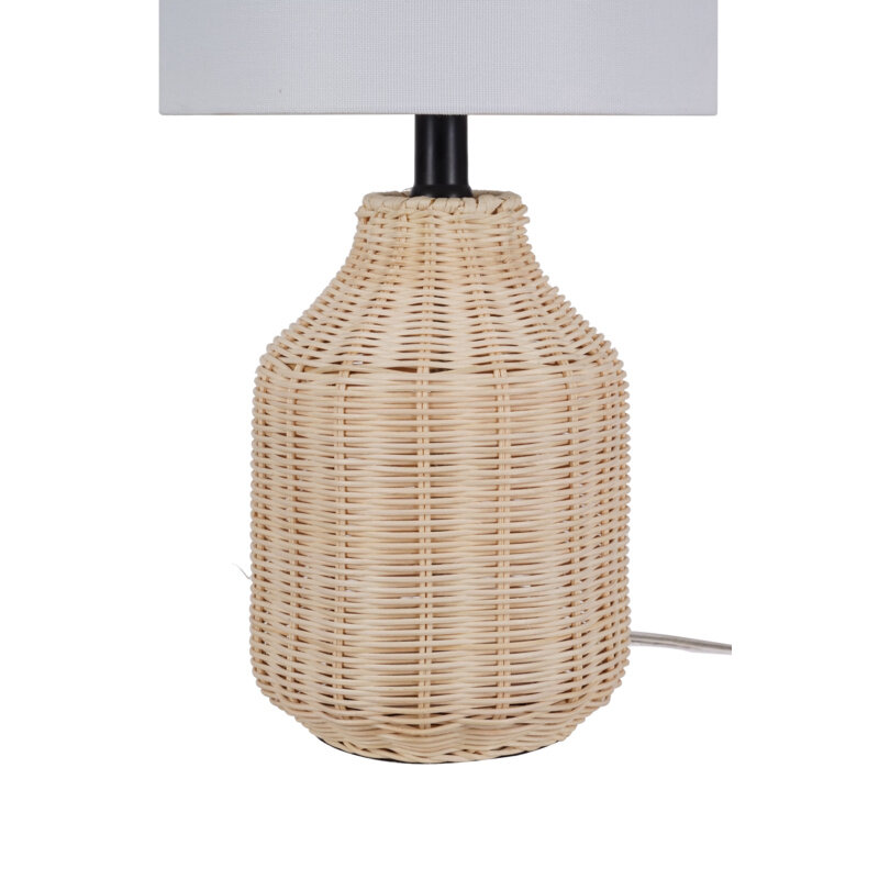 Better Homes & Gardens 18" Woven Rattan Table Lamp, Natural Finish