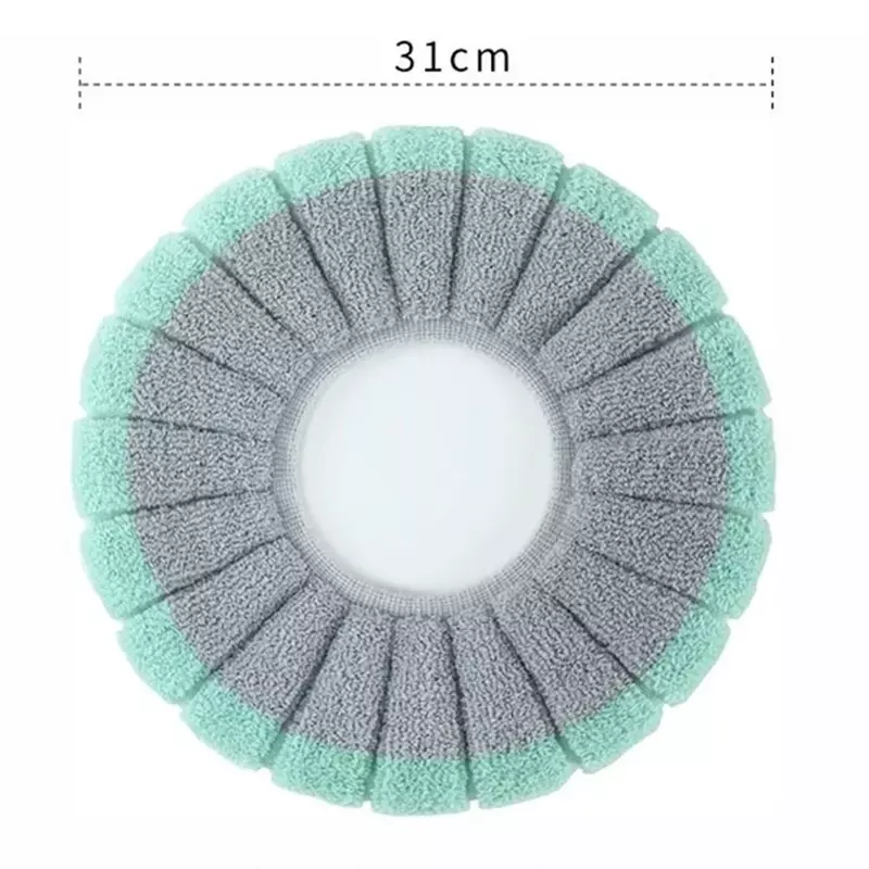 Winter Warm Toilet Seat Cover Closestool Mat 1Pcs Washable Bathroom Accessories Knitting Pure Color Soft O-shape Pad
