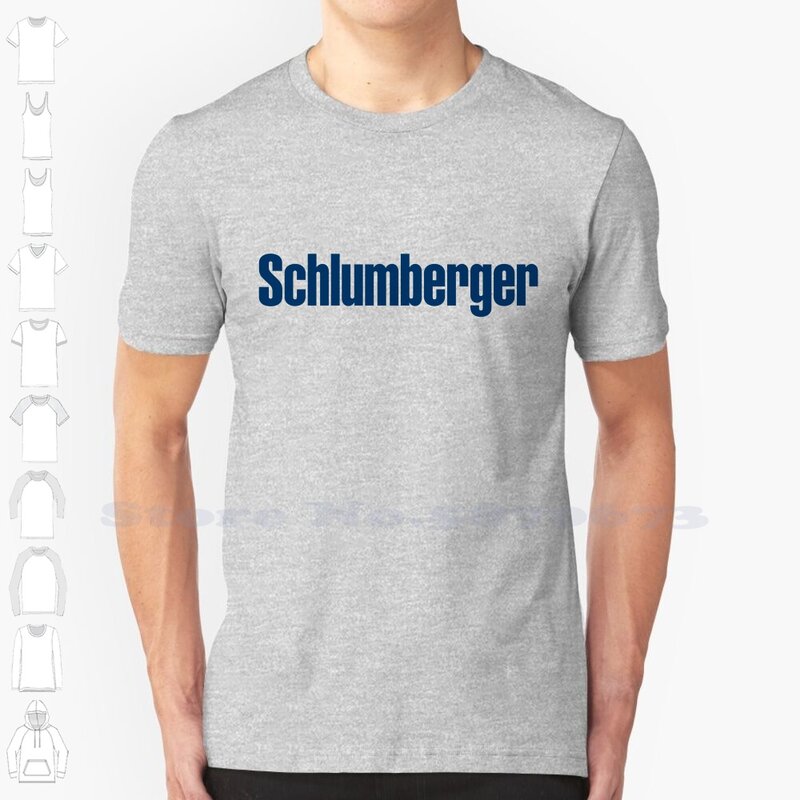 Schlumberger เสื้อยืดผ้าฝ้าย100% โลโก้แบรนด์โลโก้แบรนด์