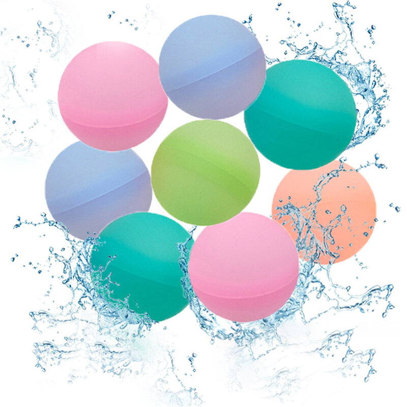 Globos de agua reutilizables para niños y adultos, juguete de silicona para jugar en la piscina, bomba de agua
