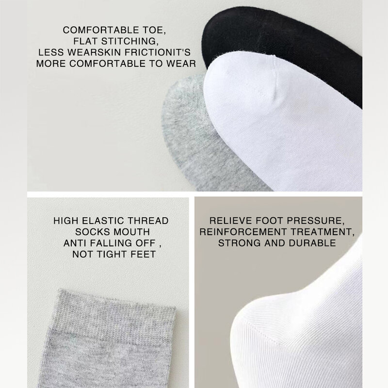 3 Paar Pure Kleur Hoge Kwaliteit Witte Mannen Katoenen Sokken Zacht Ademend Antibacteriële Zwarte Zakelijke Mannen Sokken SIZE39-46 US6.5-12