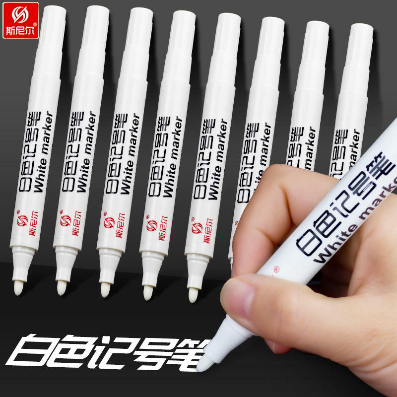 3/5pcs For Metal Permanent Marker Pens 6mm White Paint Pen Leather Fabric Markers Craftwork Oily Art Supplies