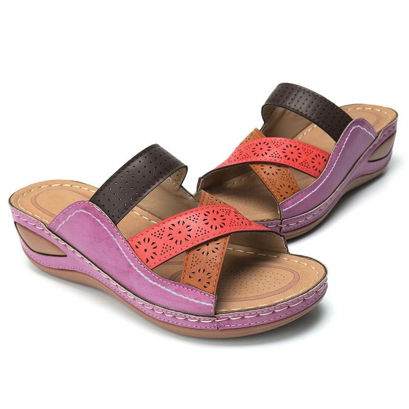 Damskie sandały 2023 buty na koturnie damskie kapcie letnie buty z sandały na obcasie klapkami damskie plażowe obuwie