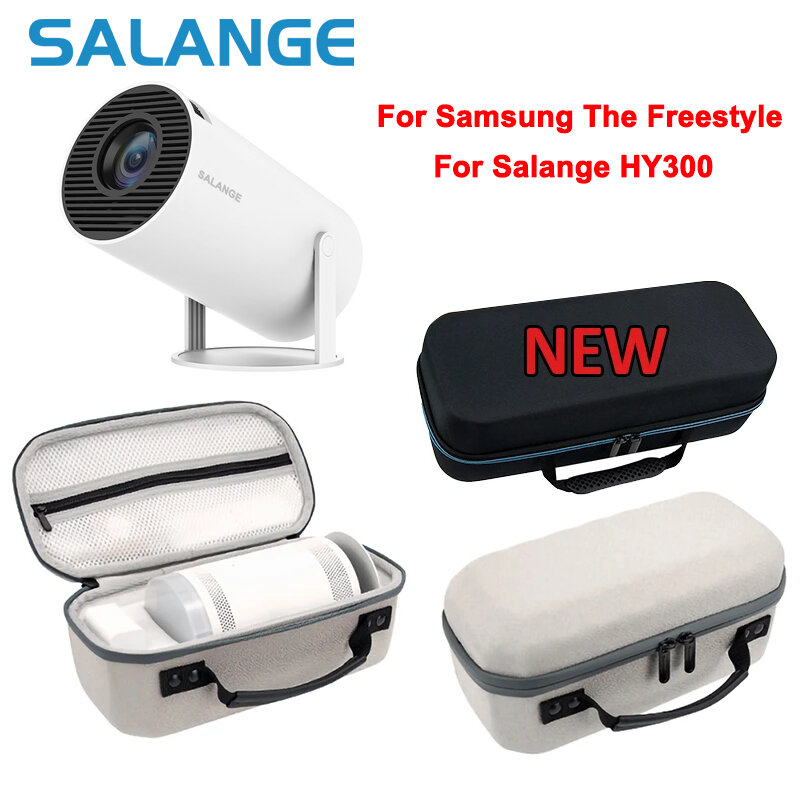 Salange Storage Case Travel Carry Projector Bag for Samsung The Freestyle Zipper Protector Carrying Bags for HY300 Projector