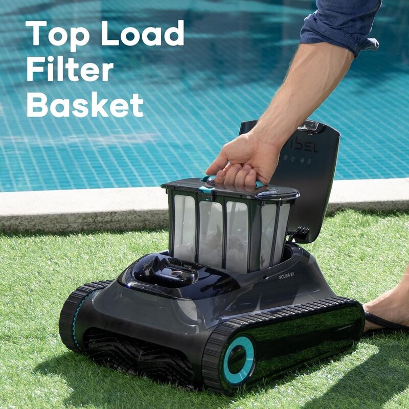 Cordless Robotic Pool Cleaner, Pool Vacuum for Inground Pools,WavePath 2.0 Smart Navigation,for Pools up to 1,600 Sq.