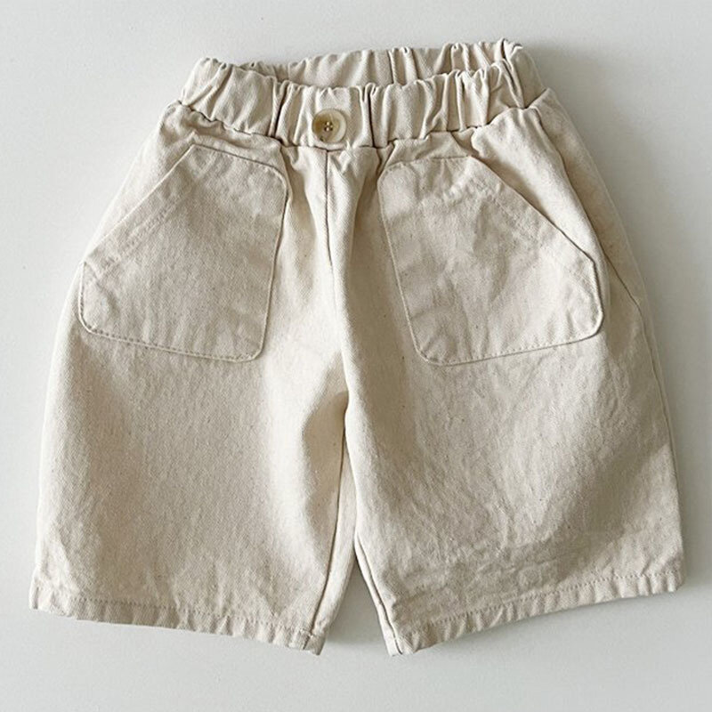 2023 letnie nowe dziecięce luźne spodenki dziecięce jednokolorowa na co dzień spodenki bawełniane maluch spodnie dla chłopca i dziewczynki śliczne spodenki dla dzieci dziecięce