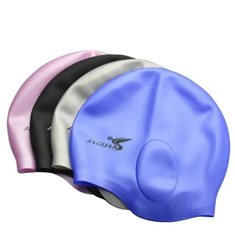 หมวกว่ายน้ำซิลิโคนเต็มรูปแบบป้องกันหูหมวกว่ายน้ำสากล