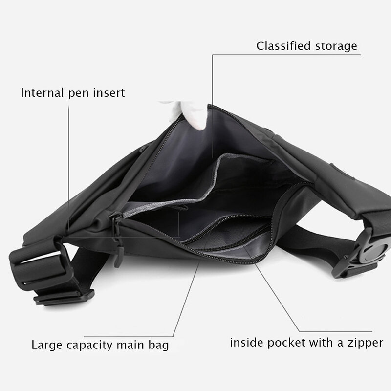 2023 New Waist Bag Men's Crossbody Sling Bags Fashion Female Belt Waterproof Large Capacity Shoulder Chest Handbag Fanny Pack