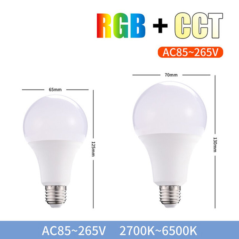 Ampoule LED intelligente à commande Bluetooth, lampe à intensité variable, décoration d'intérieur, 15W