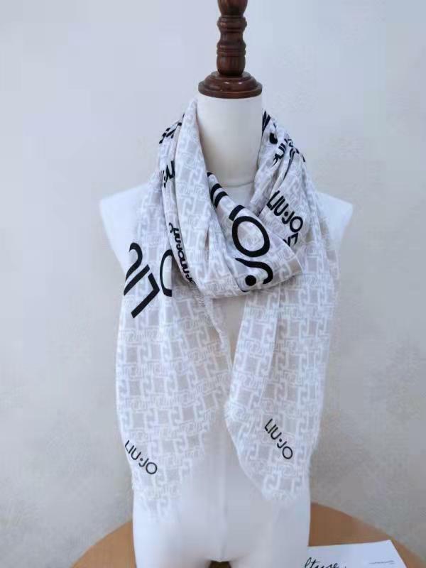 Liu jo moda damska wysokiej jakości szalik klasyczny jesienno-zimowy ciepły szal szal w stylu multicolor (01)