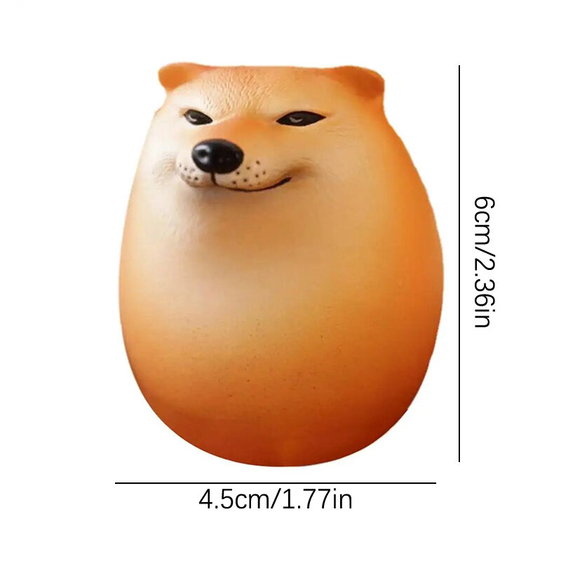 Criativo Shiba Inu Realista Egg Forma PVC Desk Decor, Dog and Egg União Decorações para Casa, Escritórios, Divertidos Presentes de Natal