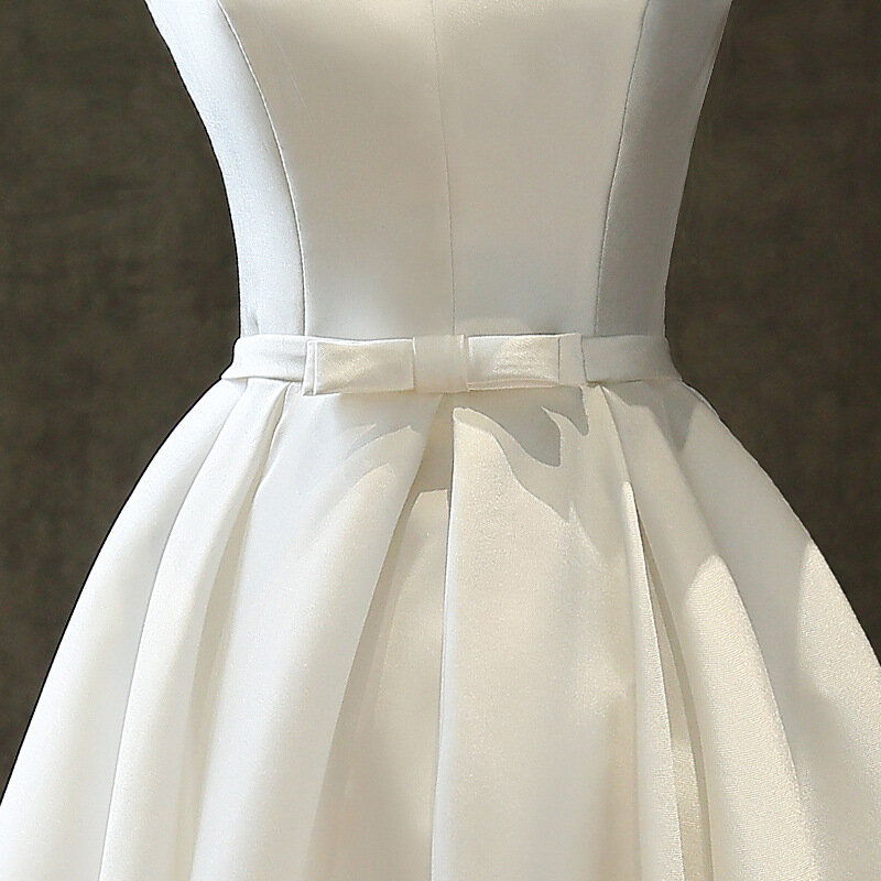 MK1492-Temperament robe blanche de fête