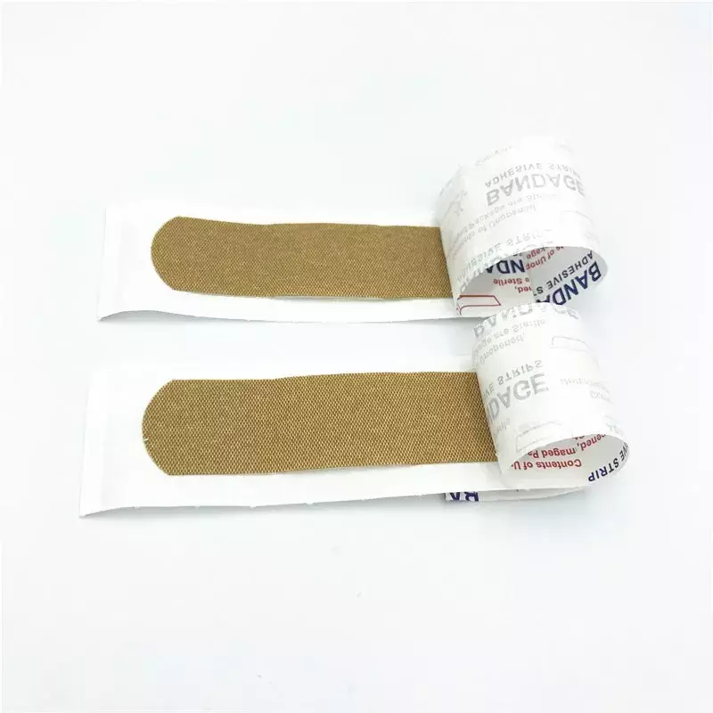50pcs/set Breatheable Bandaid Non-woven Emergency Adhesive Bandage for Camping Outdoor Elastic Wound Adhesive Plaster Skin Patch