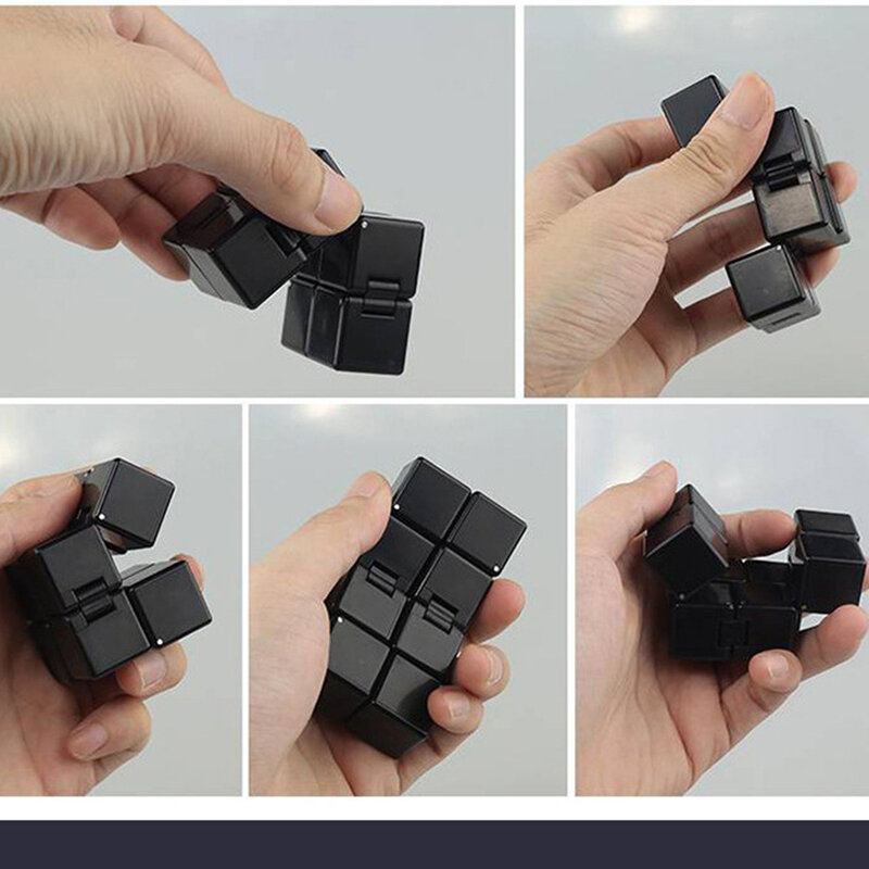 Новый волшебный куб Infinity для взрослых, антистрессовая Расслабляющая игрушка, креативные складные кубики, Детский развивающий Мини-пазл с коробкой, игрушка