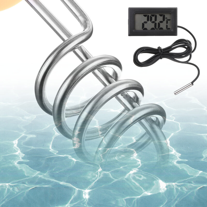 หม้อต้มน้ำร้อนแบบพกพาสำหรับสระว่ายน้ำทำจากสเตนเลสสตีล pemanas Air listrik 3000W