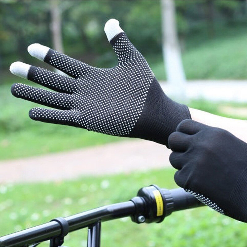 ถุงมือขี่มอเตอร์ไซค์กันลื่นสำหรับผู้ชายและผู้หญิง, ถุงมือขี่มอเตอร์ไซค์น้ำหนักเบาบางระบายอากาศได้มีจอสัมผัสใช้ได้ทุกฤดู