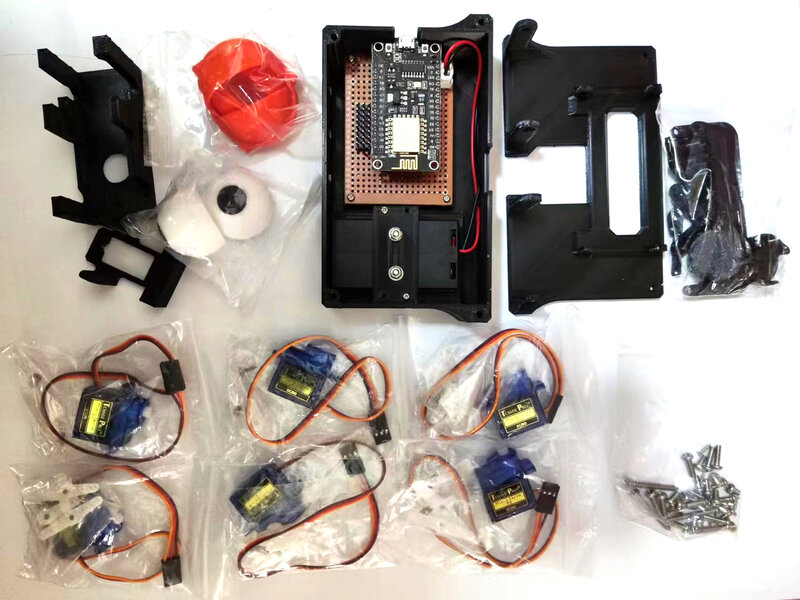 ESP8266 6 DOF Robotic Eye Kit fai da te per Robot Arduino con SG90 Servo APP/Web Wifi Control stampa 3D Open Source Code Start Kit