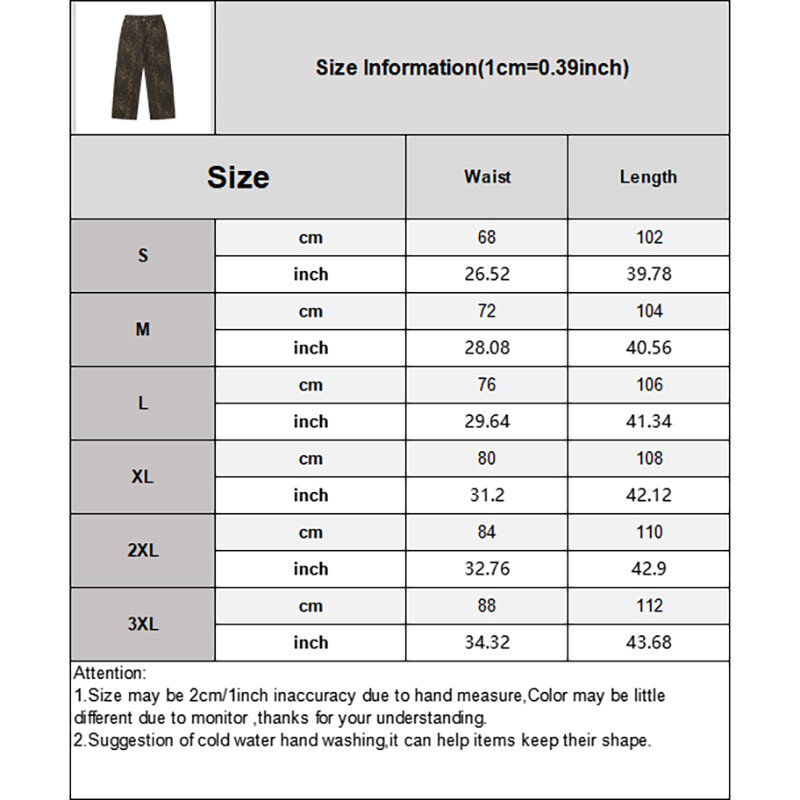سراويل جينز نسائية ورجالية من جلد النمر ، جينز نسائي كبير الحجم ، بنطال واسع الساق ، ملابس شارع ، هيب هوب ، كلاسيكي ، قطن ، فضفاض ، كاجوال ، تان