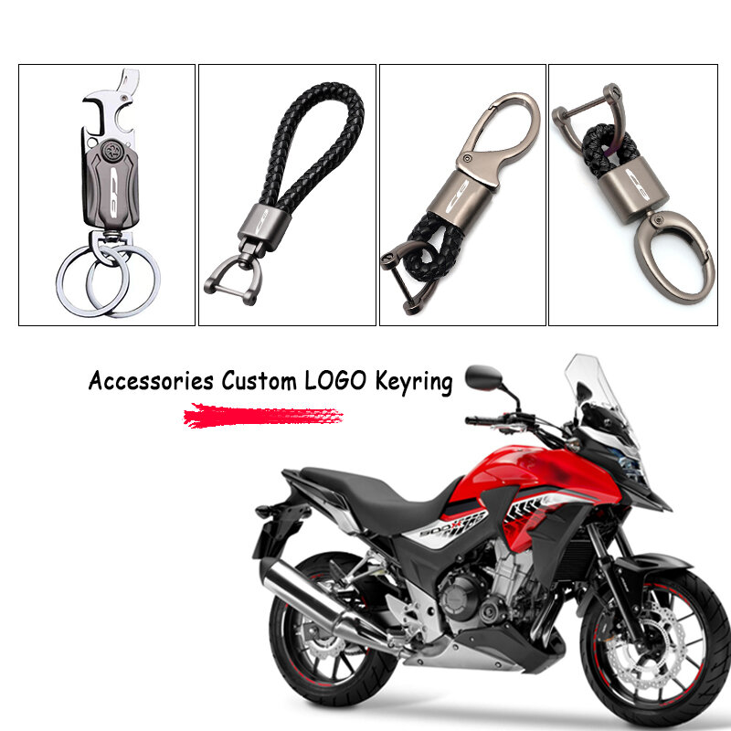 Motocicleta Trançado Rope Keyring, Multifunctional Keychain, Logotipo personalizado, Acessórios para HONDA CB500X/F CB650R 1000R CB650F CB600F